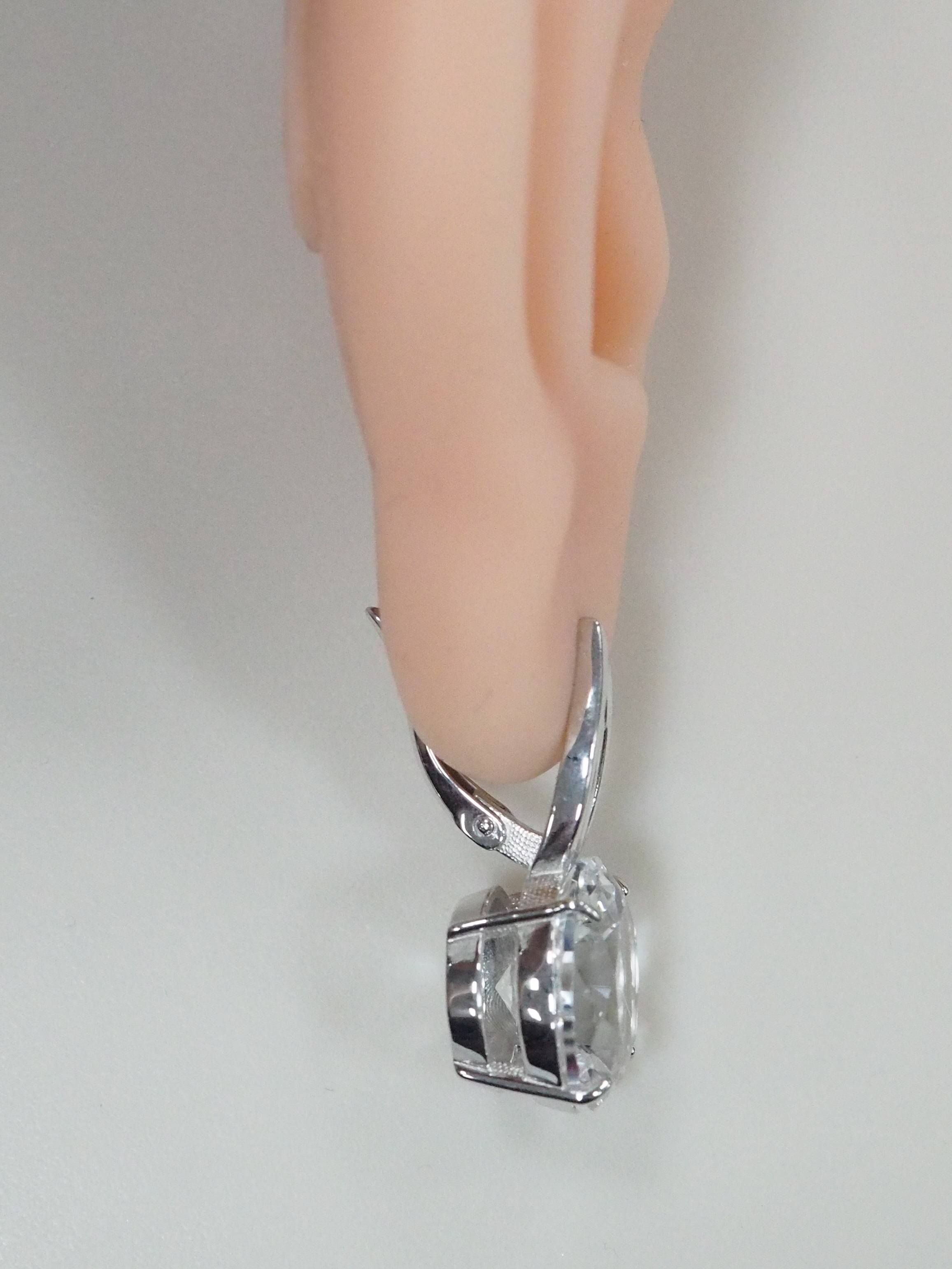 Серебряные серьги с горным хрусталем